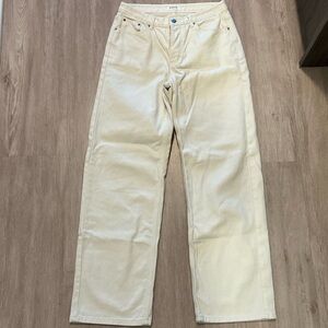 Parke Classic Straight Jeans Size 29 in Cream